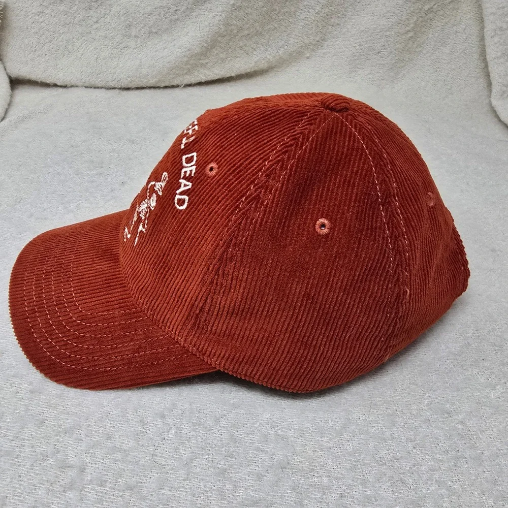Grateful‎ Dead Baseball Cap Rust Orange Corduroy Dancing Skeletons Hat